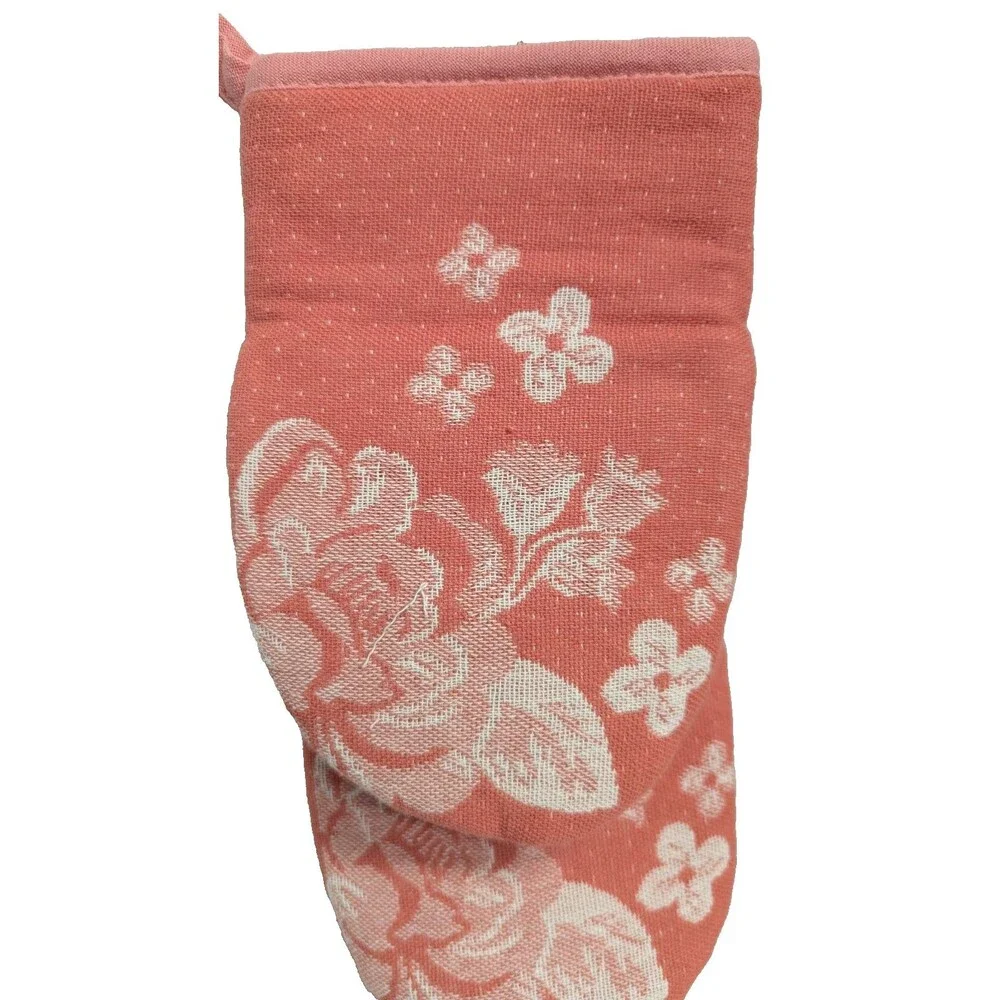 Pioneer Woman Delilah Floral Ginger Pink Mini Mitts 2-pc Cotton Kitchen Gift NEW